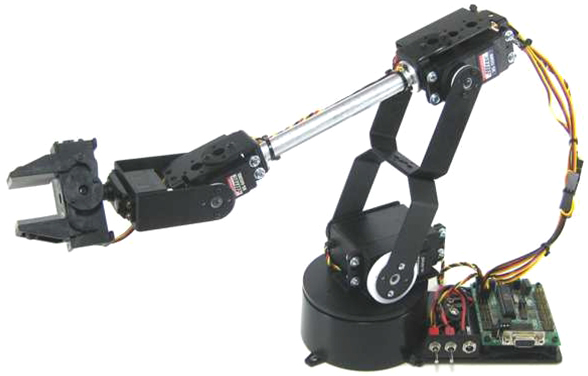 Kit Combinado de Brazo Robótico 4 Grados de Libertad AL5D Lynxmotion (sin Electrónica)