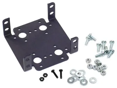 Soporte Doble de Aluminio para Servo de Lynxmotion (Negro) ASB-13- Haga clic para ampliar