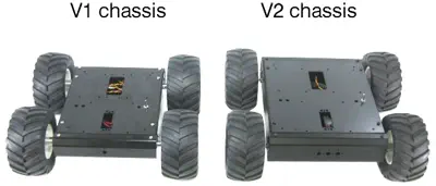 Mejora Chasis de Aluminio A4WD1 Lynxmotion de V1 a V2 - Haga clic para ampliar