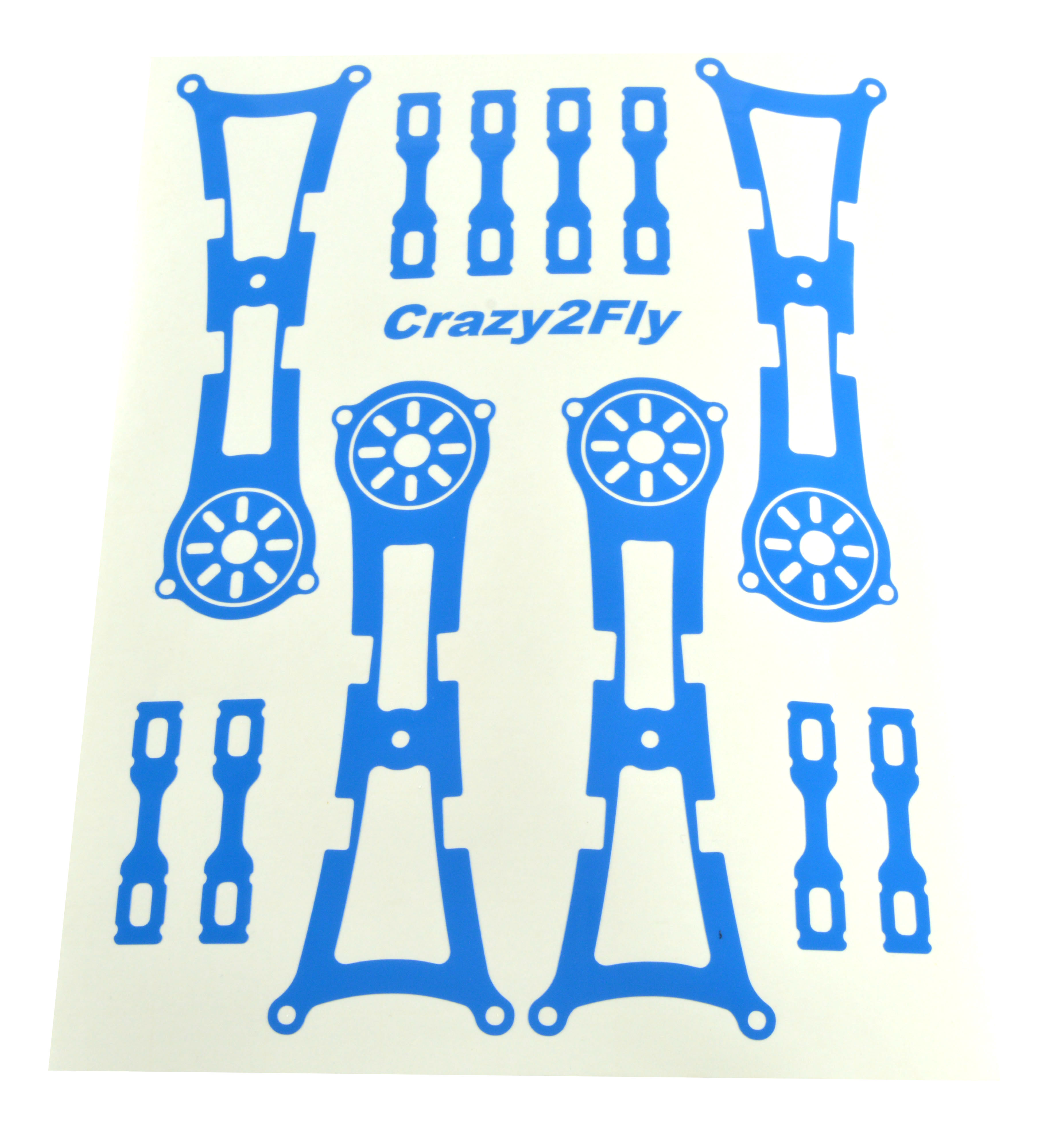 Crayz2Fly Blue Sticker Kit