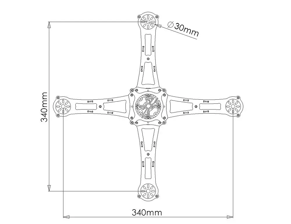 Lynxmotion Crazy2Fly Drone Kit (Hardware Only)