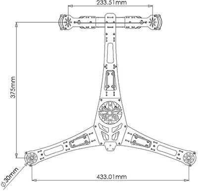Lynxmotion Hunter VTail 500 Drohne (Basis Combo Kit) - Zum Vergrößern klicken