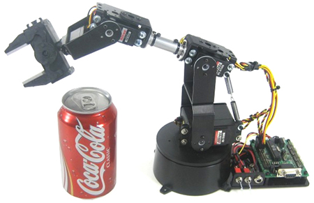 Kit Bras Robotique AL5B à 4DOF Lynxmotion SSC-32U (FlowBotics Studio) - Cliquez pour agrandir