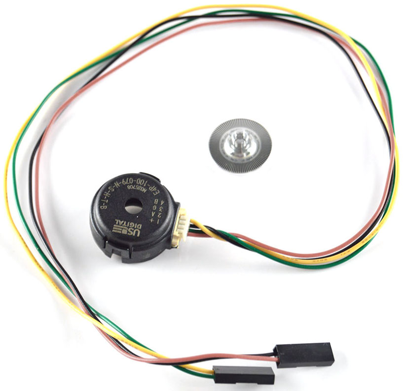 Lynxmotion Quadrature Motor Encoder V2 (w/Cable)- Click to Enlarge