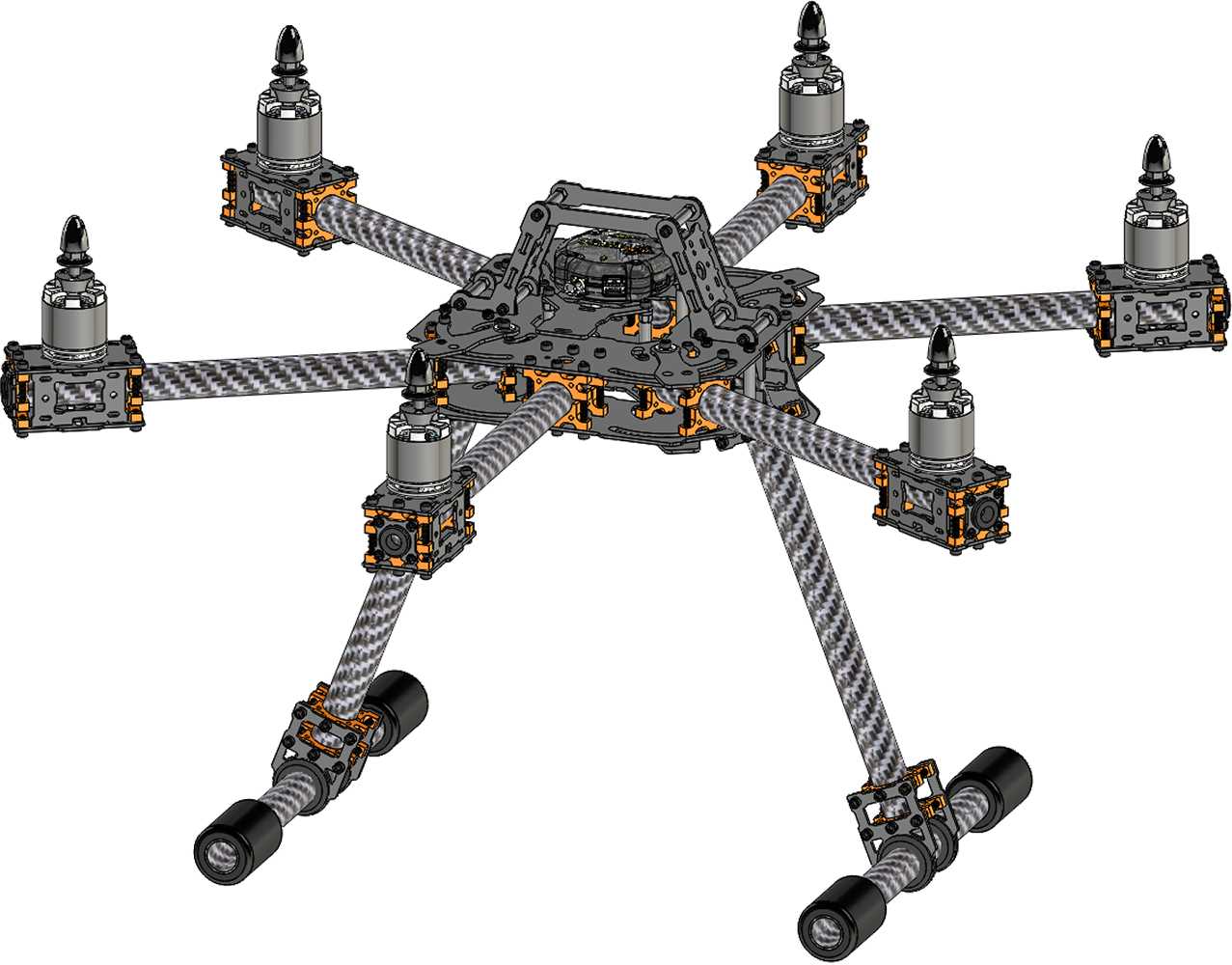 Lynxmotion MES Reconfigurable Folding UAV Frame Kit - Zum Vergrößern klicken