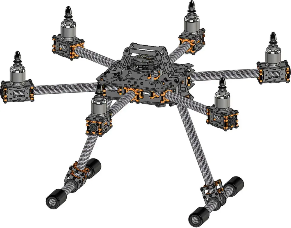 Lynxmotion MES Reconfigurable Folding UAV Frame Kit