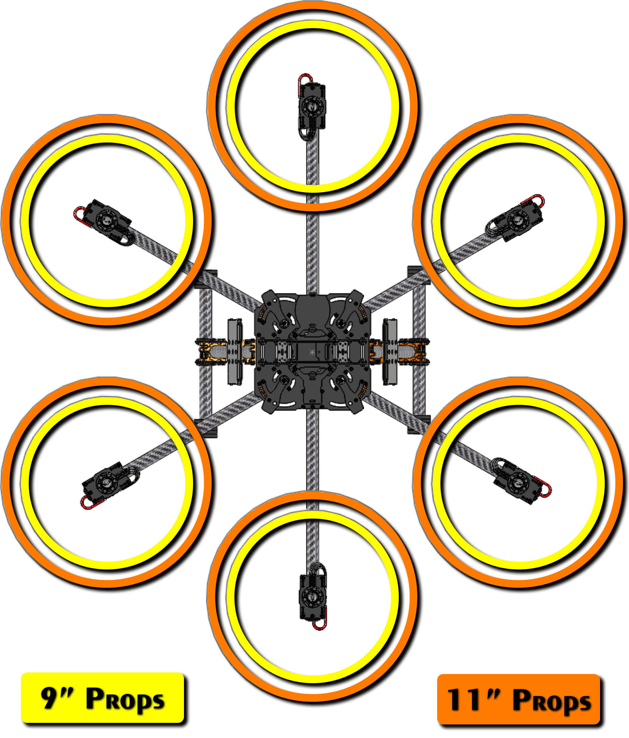 Lynxmotion MES Reconfigurable Kit cadre de drone pliable