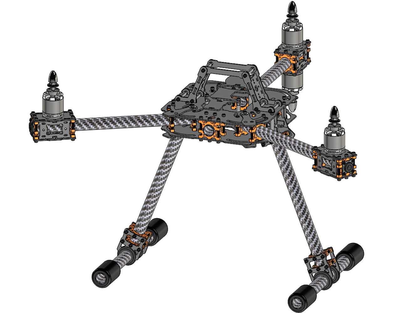 Lynxmotion MES Reconfigurable Folding UAV Frame Kit - - Zum Vergrößern klicken