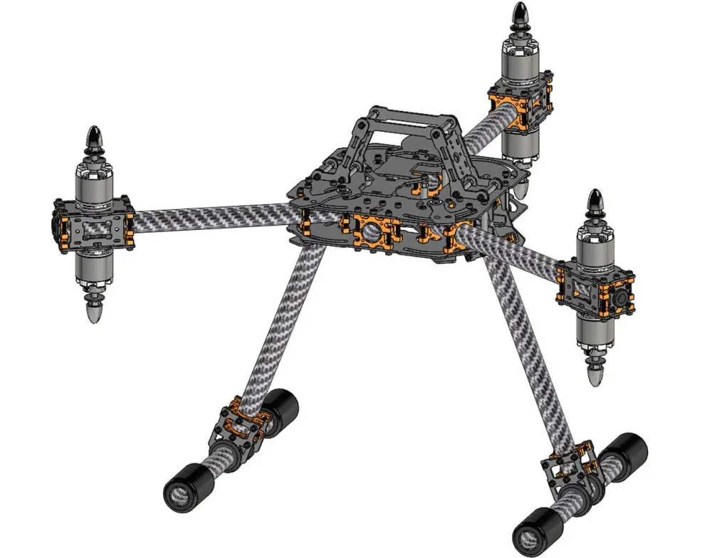 Lynxmotion MES Herconfigureerbare Inklapbare UAV Frame Kit