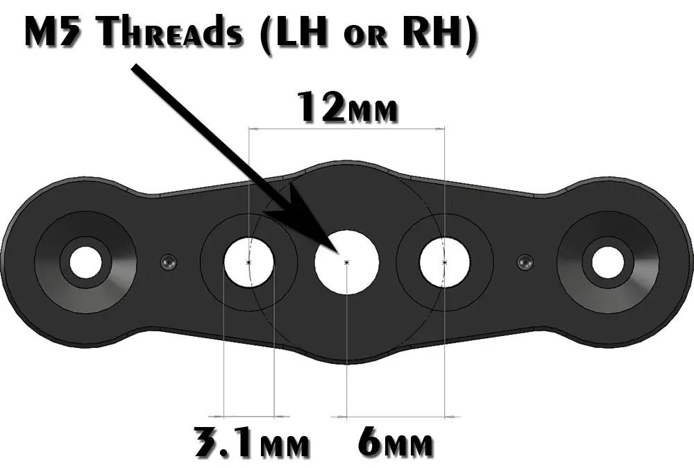 Lynxmotion MES折りたたみプロペラハブ右ねじ（9x4.5 時計回り＆反時計回りブレード付き）