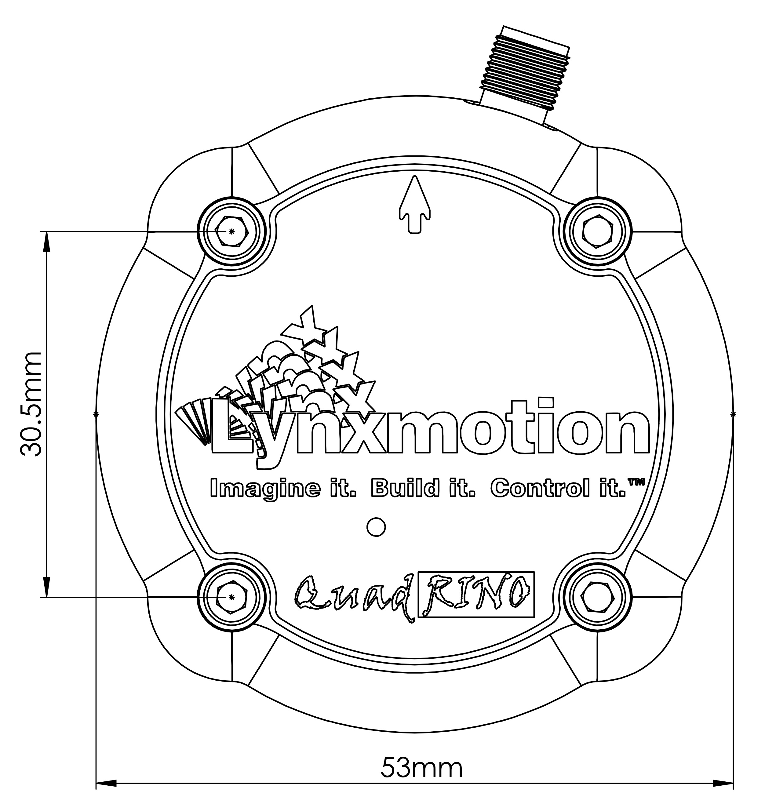 Lynxmotion Quadrino ナノドローン/ UAVフライトコントローラ（GPS付き）