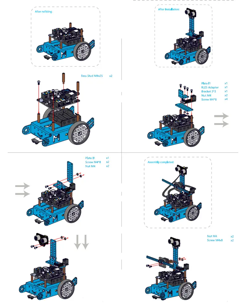 Paquete de Complementos de Servo MakeBlock mBot 