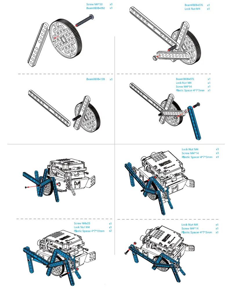 Complemento MakeBlock mBot para Robot de Seis Patas