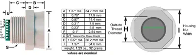 Maxbotix XL-MaxSonar-WRCA1 Weather Resistant Ultrasonic Range Finder- Click to Enlarge