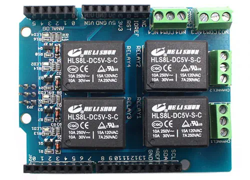 4 Channel 30V Relay Shield Module- Click to Enlarge