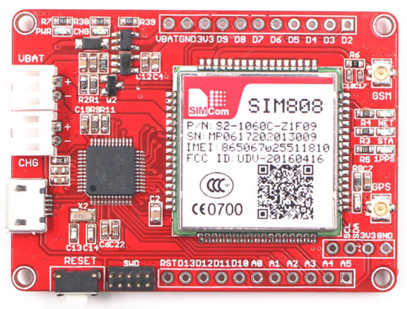 Maduino Zero SIM808 IoT GPS-Tracker - Zum Vergrößern klicken