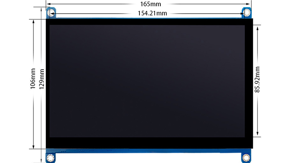 Pantalla Táctil  CD HDMI de 7 pulgadas 1024x600 para Raspberry Pi - Haga Clic para Ampliar