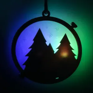Décorations de Noël : forêt d'hiver