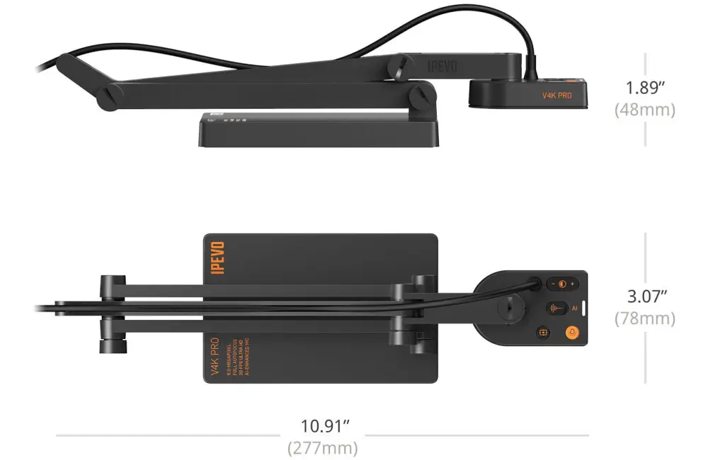 Mayku IPEVO V4K PRO Ultra HD USB Document Camera - Slate Gray