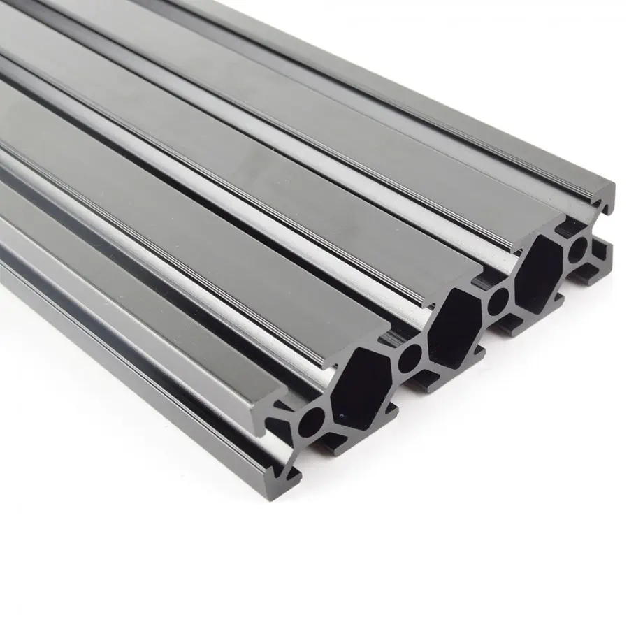 Aluminum Extrusion 20x80mm, 500mm (Black)- Click to Enlarge