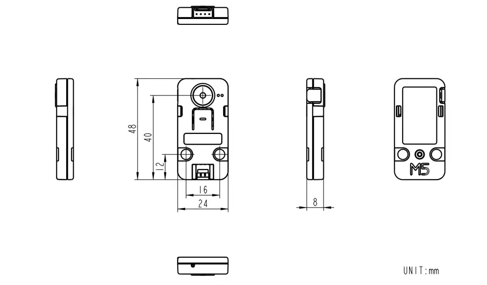 M5Stack Wärmebildkamera 2 Unit (MLX90640) 110 Grad Sichtfeld - Zum Vergrößern klicken