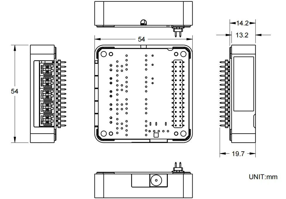 M5Stack 4-Kanal-Analog-zu-12C-13.2 Modul, 4-20 mA Eingang (ST32G030)