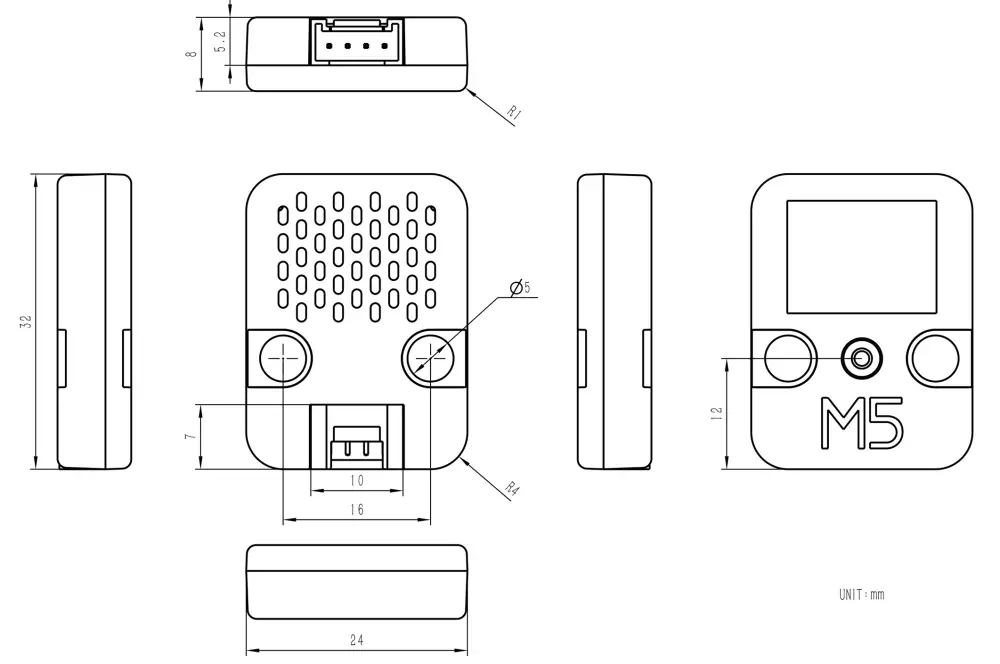 M5Stack ENV IV Capteur de Température, Humidité, Pression Atmosphérique avec SHT40 & BMP280