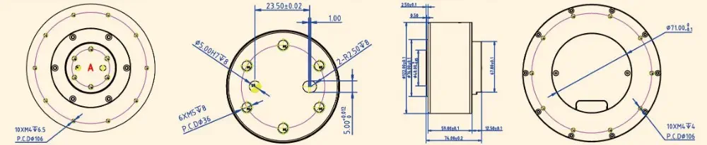 MYACTUATOR RMD-X10 S2 V3, BLDC, CAN BUS 1:35,MC-X-500-O Brushless Servo Driver - Click to Enlarge