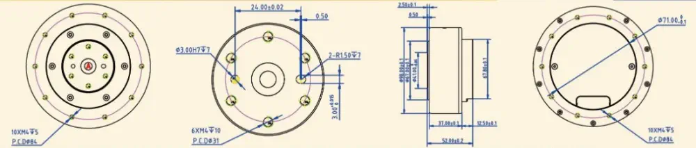 MYACTUATOR RMD-X8Pro V3, CAN BUS, 1:6, Helical, MC-X-500-O Brushless Servo Driver - Click to Enlarge