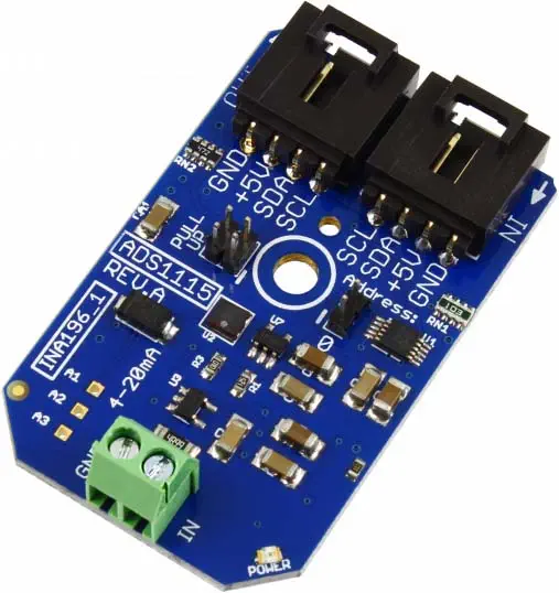 1-Channel I2C 4-20mA Current Receiver Board w/ I2C Interface- Click to Enlarge