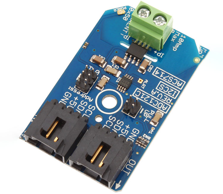 National Control Devices 1-Channel DC Current Monitor I2C Mini Module - Click to Enlarge