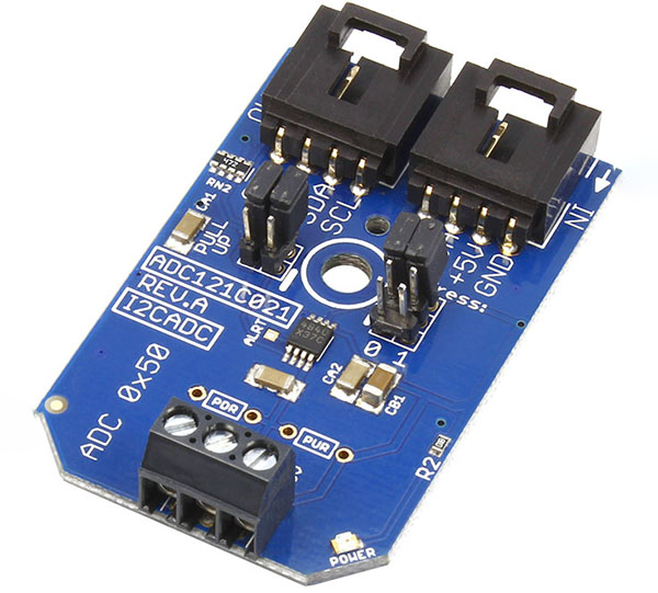 Mini Módulo Convertidor Analógico a Digital I2C ADC121C021 de 1 Canal y 12 bits - Haga Clic para Ampliar