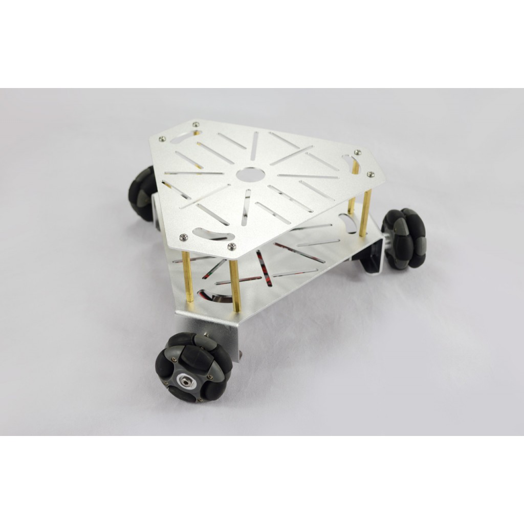 3WD 48mm Omni-Directional Triangle Mobile Robot Chassis- Klik om te vergroten