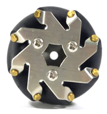 48mm Steel Mecanum Wheel Set (2x Left, 2x Right)- Click to Enlarge