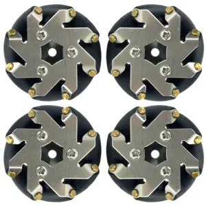 Kit de 4 Roues 48mm Mecanum (2x Droite, 2x Gauche)