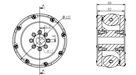5-inch Heavy Duty Wheel Mecanum Wheel NM127A (4x) - Click to Enlarge