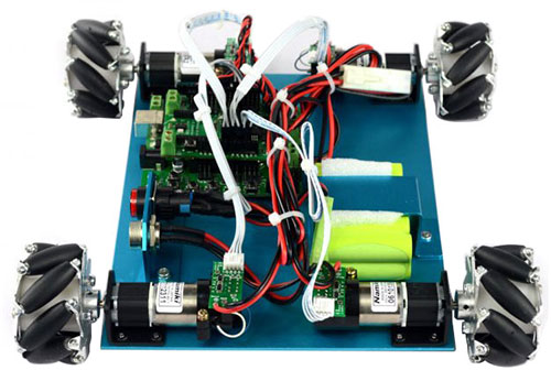 Kit de Robot Arduino con Rueda Mecanum 4WD de 60 mm - Haga clic para ampliar