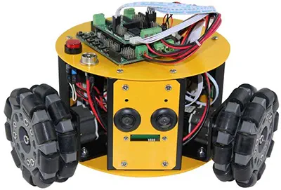 3WD 100mm Omni Wheel Mini Mobile Robot Kit- Click to Enlarge