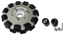127mm Double Aluminum Omni Wheel w/ Bearing Rollers