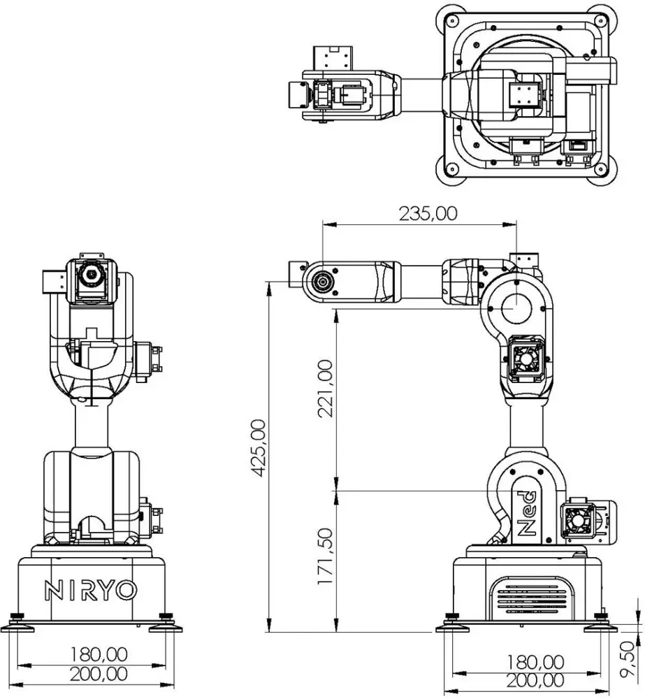 Bras robotique 6 axes Niryo Ned2 - Cliquez pour agrandir