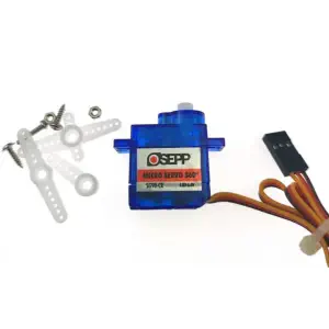 Servo à engrenages en plastique OSEPP SG90CR à 360 degrés