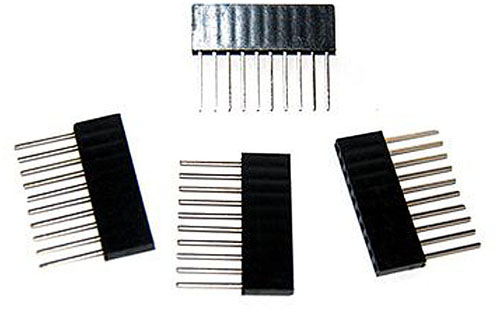  Arduino 10-Pin Stapelbare Buchsenleisten (4 Stück) - Zum Vergrößern klicken