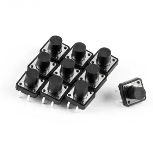 Bouton Poussoir Momentané 12mm (10PK)