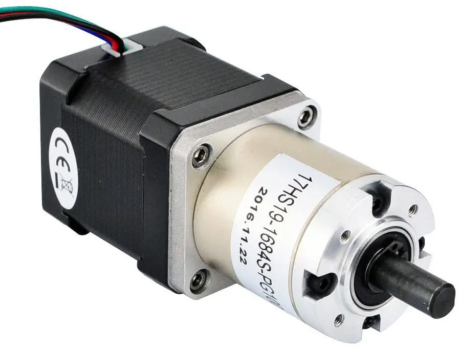 Motor Paso a Paso Bipolar Nema 17 de 100:1 2,8V 1,68A 566oz.pulg - Haga Clic para Ampliar