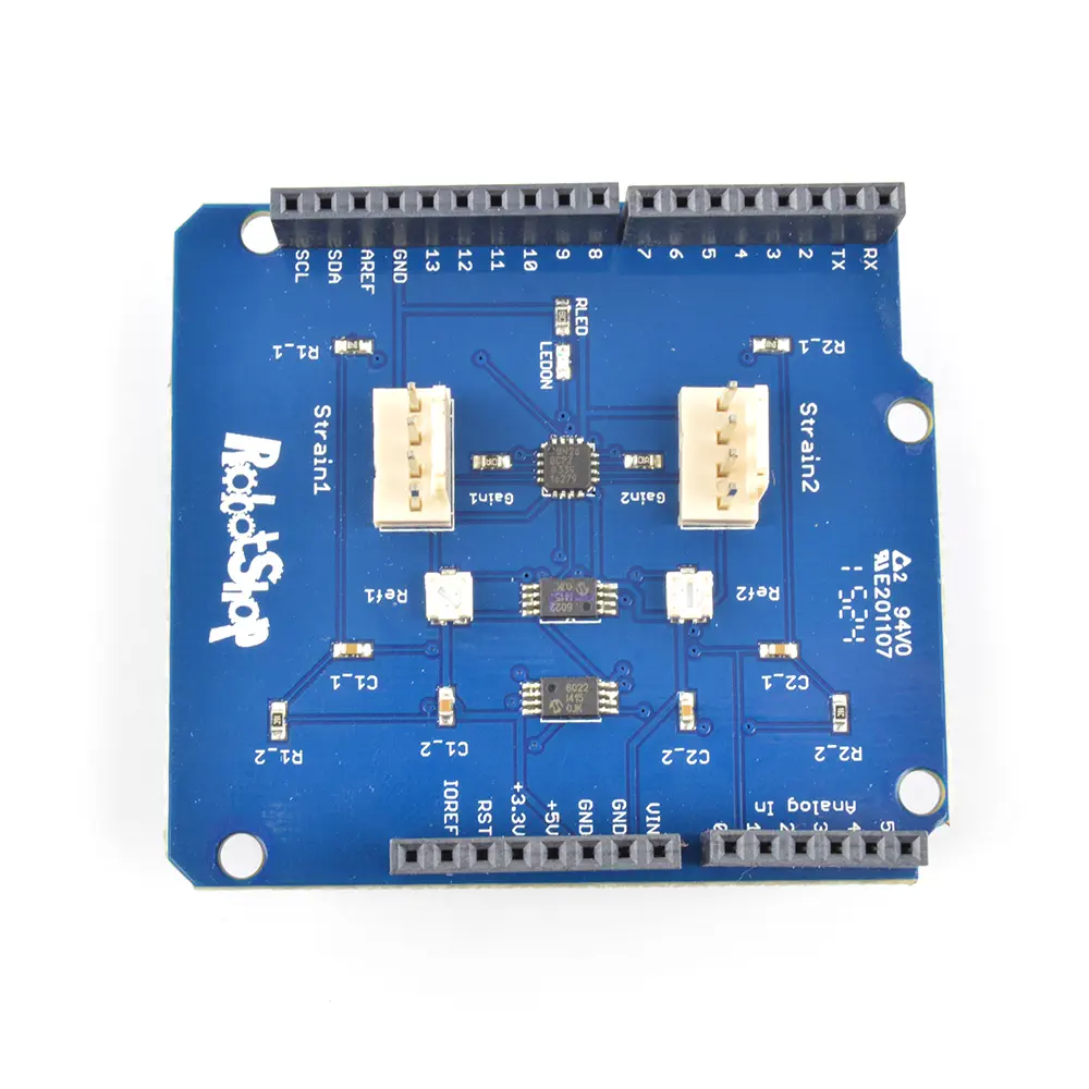 Strain Gauge / Load Cell / Wheatstone Amplifier Shield (2ch)