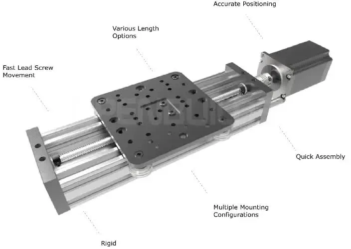 OpenBuilds C-Beam XLarge Linear Actuator Bundle 500mm w/o Motor - Click to Enlarge