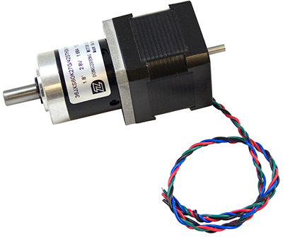 12V, 1.7A, 416 oz-in Geared Bipolar Stepper Motor- Click to Enlarge