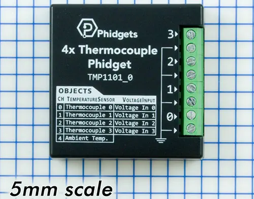 Interface Thermocouple 4 Entrées Phidget VINT – Cliquez pour agrandir