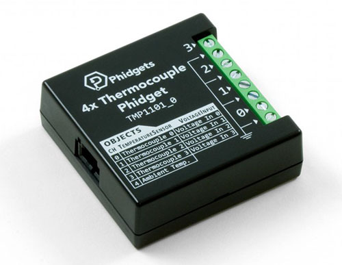 Phidget VINT4 Input Thermocouple Interface- Click to Enlarge