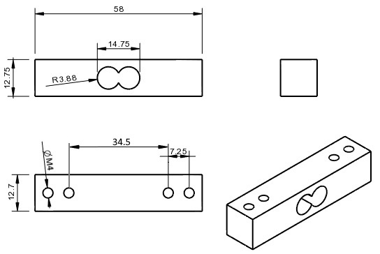 Micro Load Cell (0-25kg) - CZL611CD - Click to Enlarge